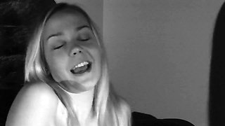 Blonde beauty controlling orgasm