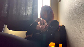 Italian Big tits Long Hair Artemisia Love smoking cigarette session