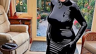 Cathy Golf Club Slut Shiny Latex High Heel Granny Prostitute