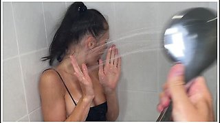 Refreshed Roommate In Cold Shower After Party - Hungry Kitty