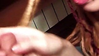Blonde punk teen Nataly Divine secretly banged by step brother