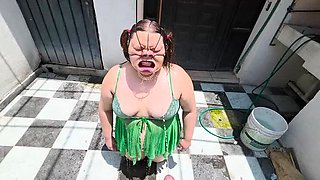 Neighbor’s Courtyard Anal Destruction and Humiliation for Me