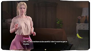 Adult game, big tits, maid