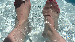 Solo Foot Play in Pool
