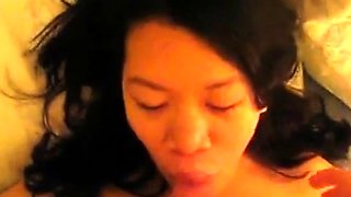 Amateur Asian Girl Gives Blowjob