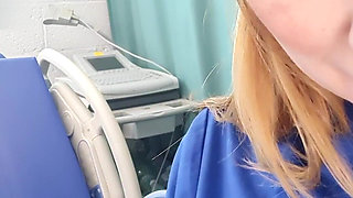 Naughty Nurse Catches You Peeking and Invites You to Fuck Her