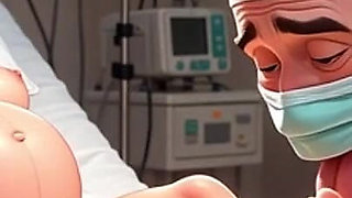 Doctor Licking Pregnant Feet in Operating Room - Fetish Session