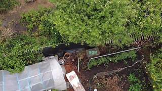 Voyeur with Drone Watches Me in the Garden Playing with Myself