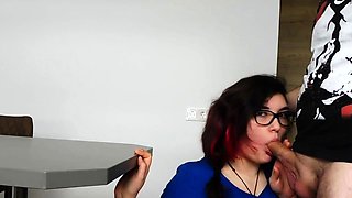 Teen Role-Playing as Nerdy Nurse Gets Rough Throat-Fuck and