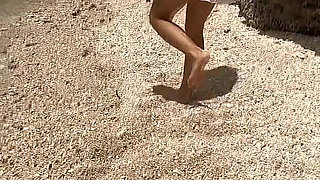 Beauty Self Fingering in ****** Beach