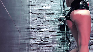 Ass Worship Fetish Striptease in the Shower