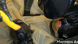 Mistressae & Miss Lilly: Latex Bedroom Foursome Edging Session