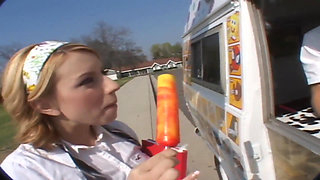 Big ass blonde teen fucked hard and sprayed in her mouth