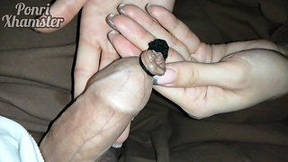 27 Minutes of Jerking off with a Bandaged Foreskin and a Crazy Amount of Pre-cum and Cum!