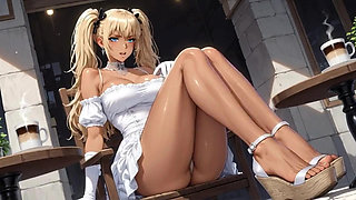 A walk with Rumi. She plays with her pussy