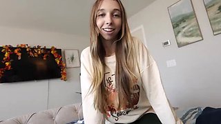 Step Sister Breezy Bri Fucks Step Brother For Christmas - Blonde Teen Doggystyle & Blowjob
