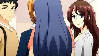 Anime MILF gets on all fours and begs for deep pounding