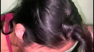 Married brunette young hotwife married to cuckold amateur cuckold husband giving room to personal pauzudo without a condom