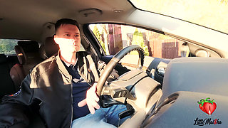 A Mcdonald's Employee Spilled Sprite on Me. as Punishment, She Had to Give Me a Blowjob and Swallow It in the Car.