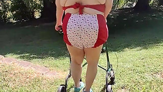 BBW Nurse Vicki Is Taking a Stroll in Her Hello Kitty Bathing Suit a Bikini! What Else Does She Do!