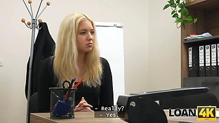 Loan4k. blonde with a natural sweet figure... will she get a loan?