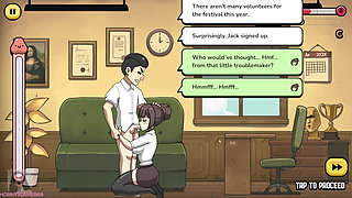 Hot Detention Teacher teaches them a lesson