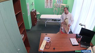 Doctor Helps Blond hair lady Get A Wet Snatch 1 - Fake Hospital