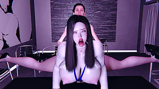 3D BBW Mature MILF Cheating with Big Cock in the Office