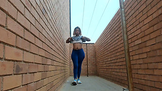 Risky outdoor flashing my big ass