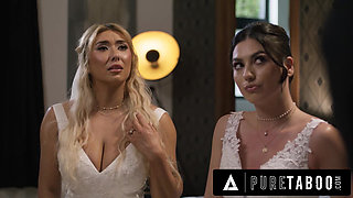 PURE TABOO Desperate Lesbian Brides Cyber Doll & Megan Mistakes Submit To Homophobic Officiant
