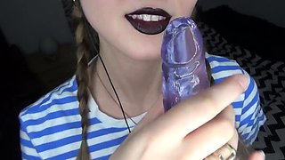 Peas And Pies Black Lipstick Handjob ASMR Video