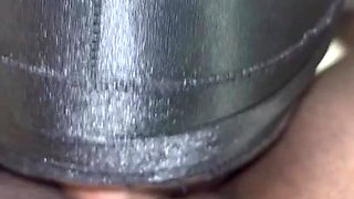 Ebony bbw takes massive black shaft with raw passion