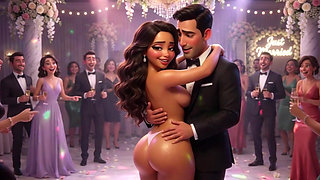 Cuckold Husband Lets All Guests Touch His Bride on All Fours at Wedding Reception (ai Generated)