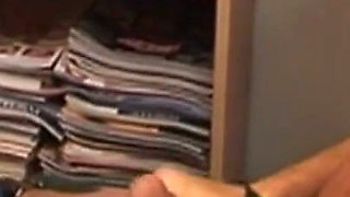 Tattooed Brunette MILF Rides Hard on Office Desk