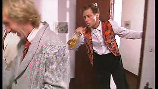 Seductive Babe in Lace Stockings Sucking Cock Hungrily