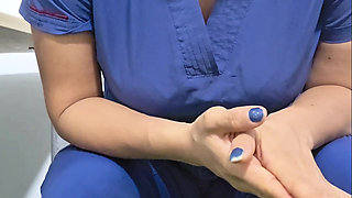 nurse plays alone at work No patients today!