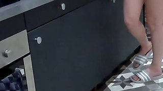 Step Mom Caught Step Son with Hard Cock, Fucks Him and Make Him Cum in Her Panty
