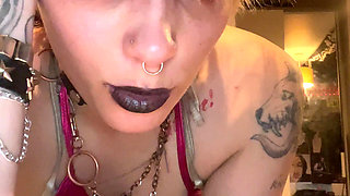 Goth Friend Staying Over Catches You Jerking and Cuts It off