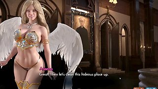 Cool angel and sexy nun get steamy in the church in The Genesis Order hentai game