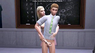 Petite Man-meat Teenage Humps His Super-hot Splendid Educator In Front His Classmates - sims four - THREE DIMENSIONAL Anime porn