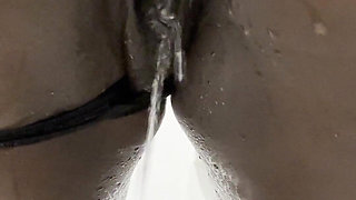 Knickers to Side Pissing in the Toilet POV