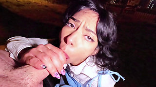 Risky Outdoor Public Creampie Petite Latina  Cindy Luna Petite Deepthroat Almost Caught Motorcycle