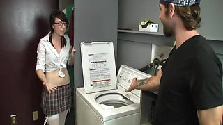 Dakota’s Laundry Handjob Lust