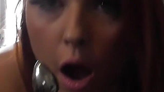 Naughty French Maid Put in Butt Plug & Masterbates Instead of Cleaning Kitchen - Huge Orgasm, Squirt, Ass to Mouth