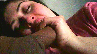Isabel swallows a big cock from a stranger