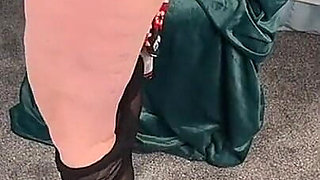 Mrs Mature Feet Stripping Down to Her Big White Granny Pants 424