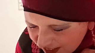 An Azerbaijani Woman in a Hijab Swallowed Sperm.