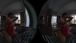 Chubby Brunette Big Boobs Dildo Masturbation