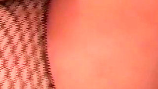 Big ass in fishnet skank in a close-up ass fuck video