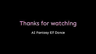 Get ready for a flashy neon party with this stunning anime elf goddess!, Ai animation